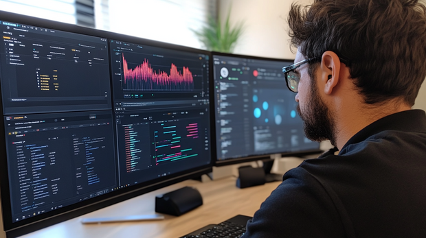 LeanMIS Power User in front of dashboards